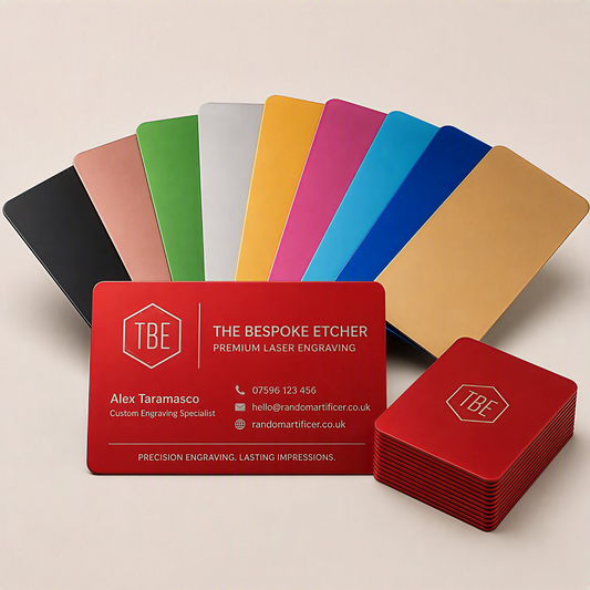 Custom Aluminum Engraved Business Cards