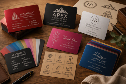 Custom Aluminum Engraved Business Cards