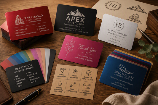 Custom Aluminum Engraved Business Cards