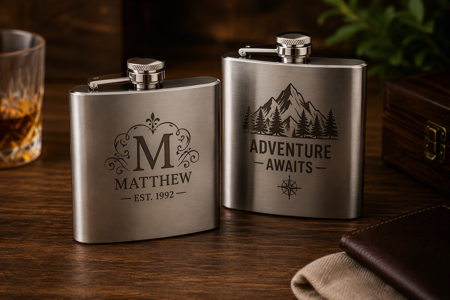 Custom Engraved 150ml Stainless Steel Hipflask