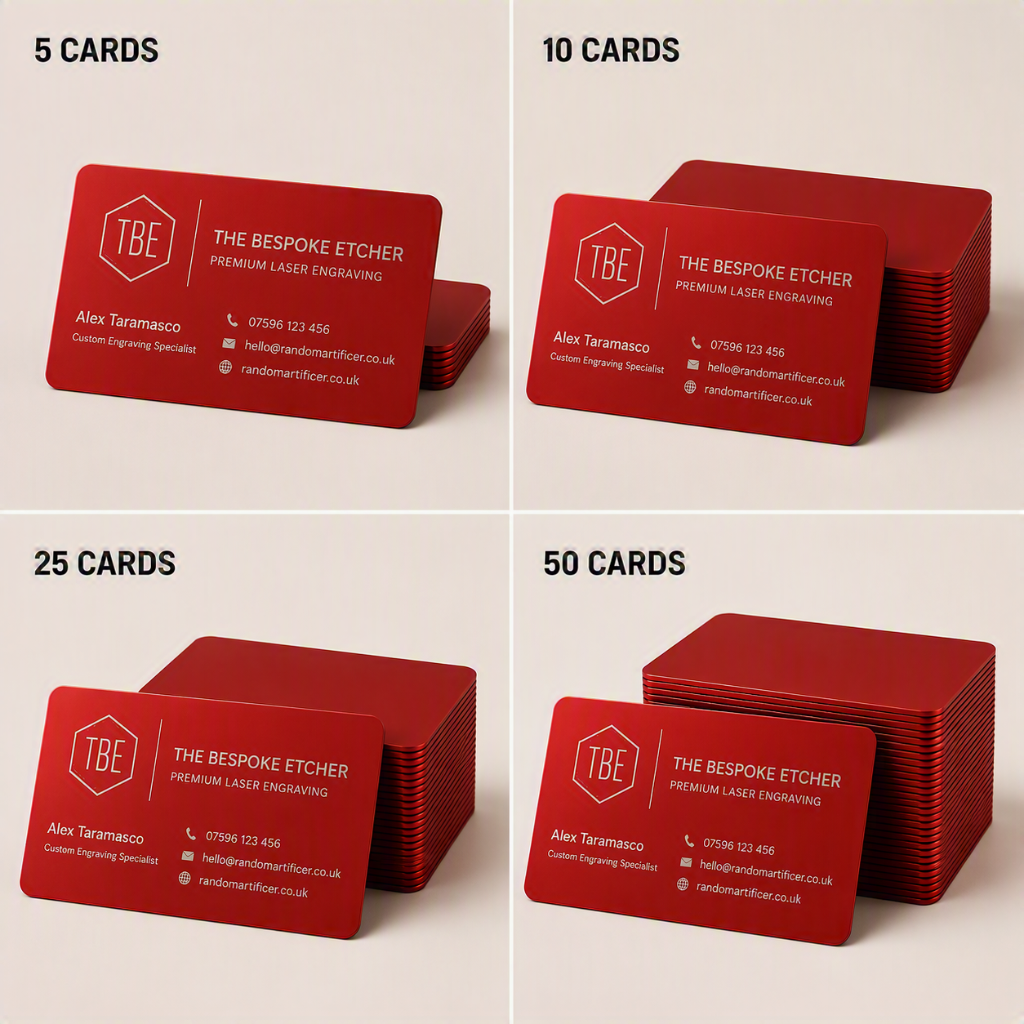 Custom Aluminum Engraved Business Cards