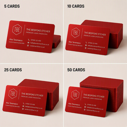 Custom Aluminum Engraved Business Cards